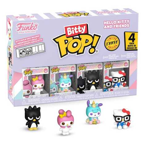 Funko Bitty POP! Sanrio - My Melody, Pochacco Unicorn, Badtz-Maru & Chase Mystery 4-Pack Figures