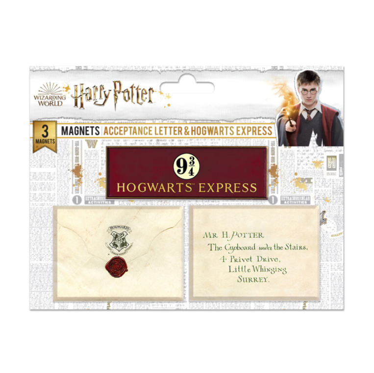 Harry Potter Set Of 3 Magnets Acceptance Letter & 9 3/4 Platform - DO5002