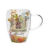 Disney Princess Floral Decorative Glass Mug - DI2333