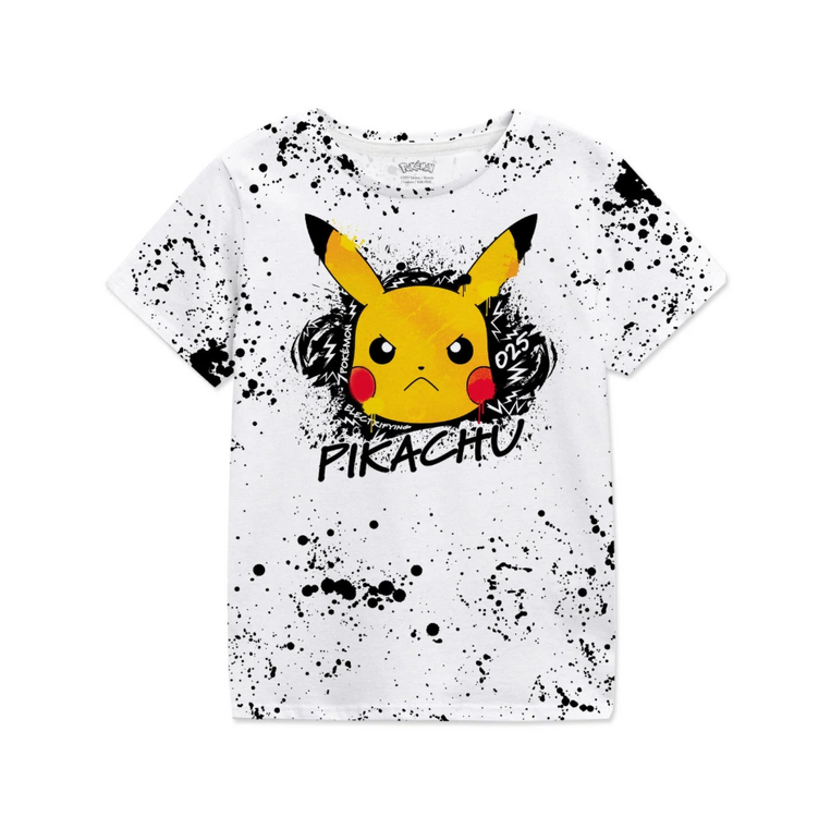 Pokemon 'Pikachu Splat' (All Over Print) Kids T-Shirt - POK03713TKW