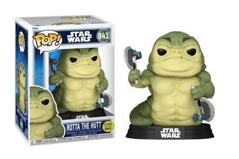 Funko Pop!: Star Wars - Rotta the Hutt (Glows in The Dark) #843 Bobble-Head Vinyl Figure