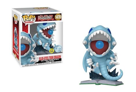 Funko POP! Yu-Gi-Oh! - Blue-Eyes Toon Dragon (GITD) #1478 Supersized (Exclusive) Figure
