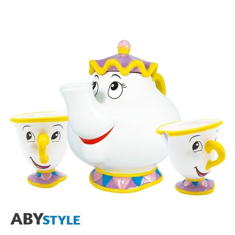 Disney Teapot Set Mrs. Potts And Chip - ABYTAB057