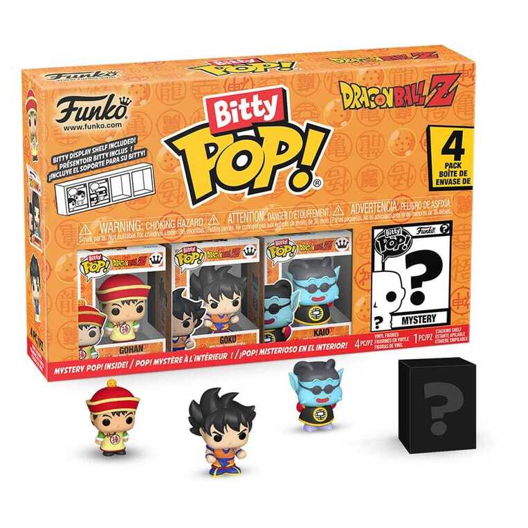 Funko Bitty POP! Dragon Ball - Gohan, Goku, King Kai & Chase Mystery 4-Pack Figures
