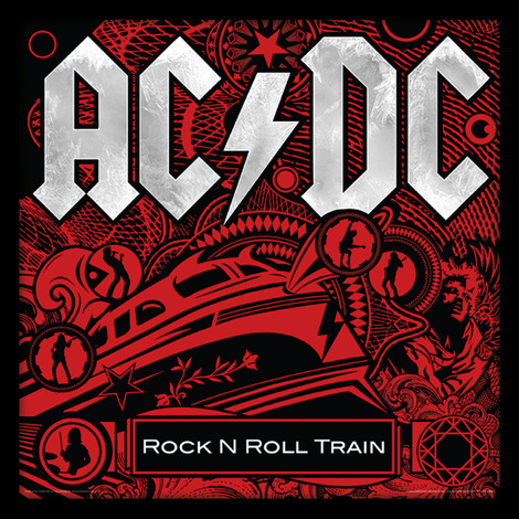 AC / DC (Rock N Roll Train) Wooden Framed Print 31.5 x 31.5cm - ACPPR48080