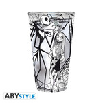 Nightmare Before Xmas Large Glass 400ml Jack & Sally - ABYVER146