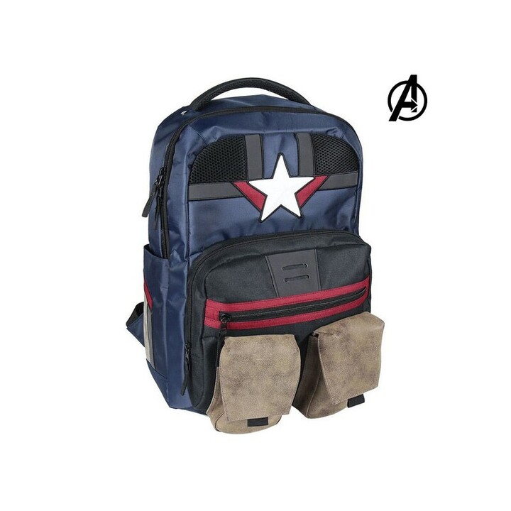 Marvel Backpack Captain America White Star - 2100003081