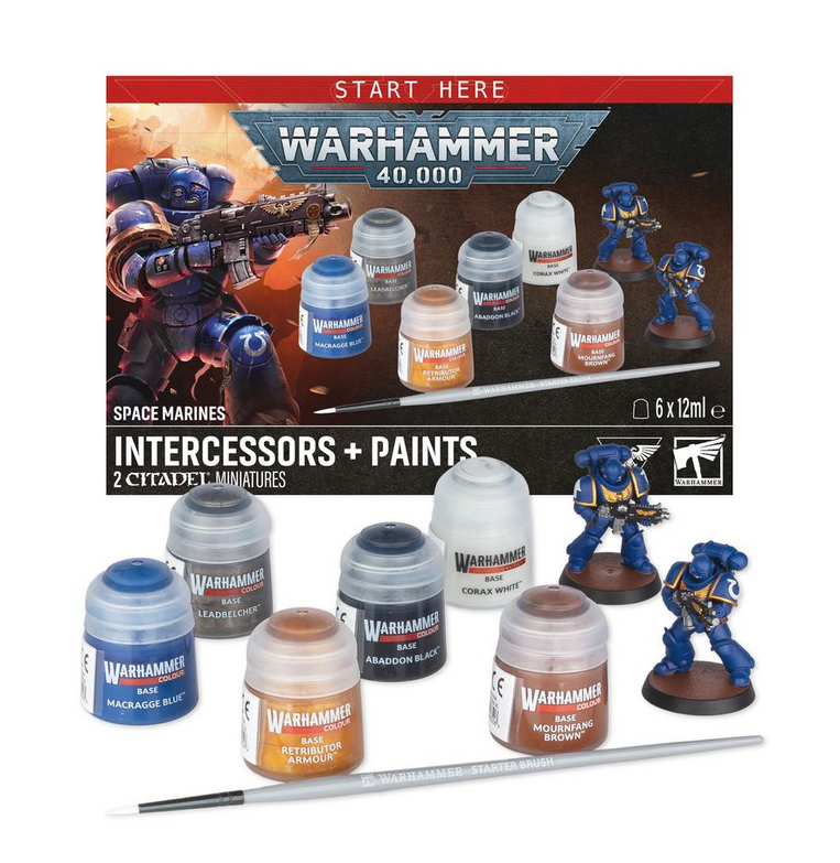 Warhammer 40K Space Marines: Intercessors + Paints 60-11