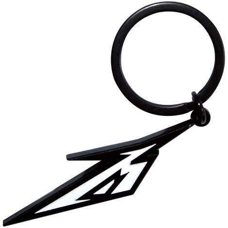 Metallica Keychain: Black & White M Logo - METKEY15