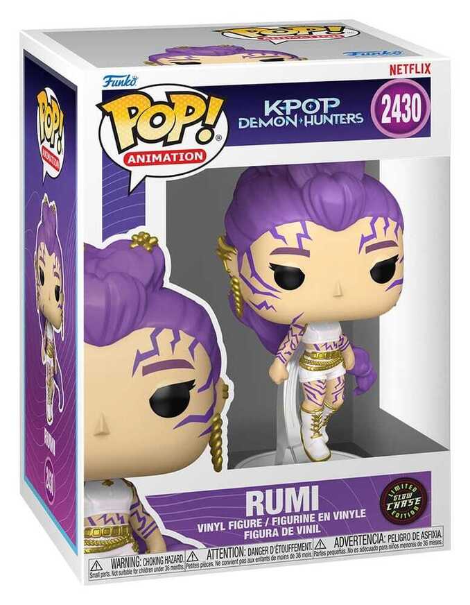 Funko Pop! Animation: K-Pop Demon Hunters - Rumi (Glows in The Dark) #2430 Chase Vinyl Figure