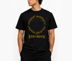 The Lords Of The Rings Logo Inscription Black T-Shirt - TS004LOTR- XXL