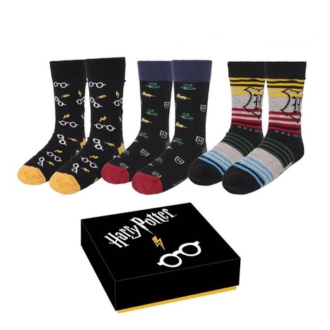Harry Potter Socks 3-Pack Crests (EU 40 to 46) - CRD2200006892