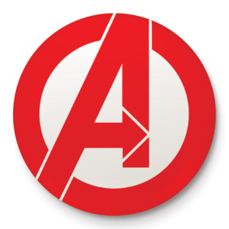 Avengers Logo 25Mm Badge - PB2401394
