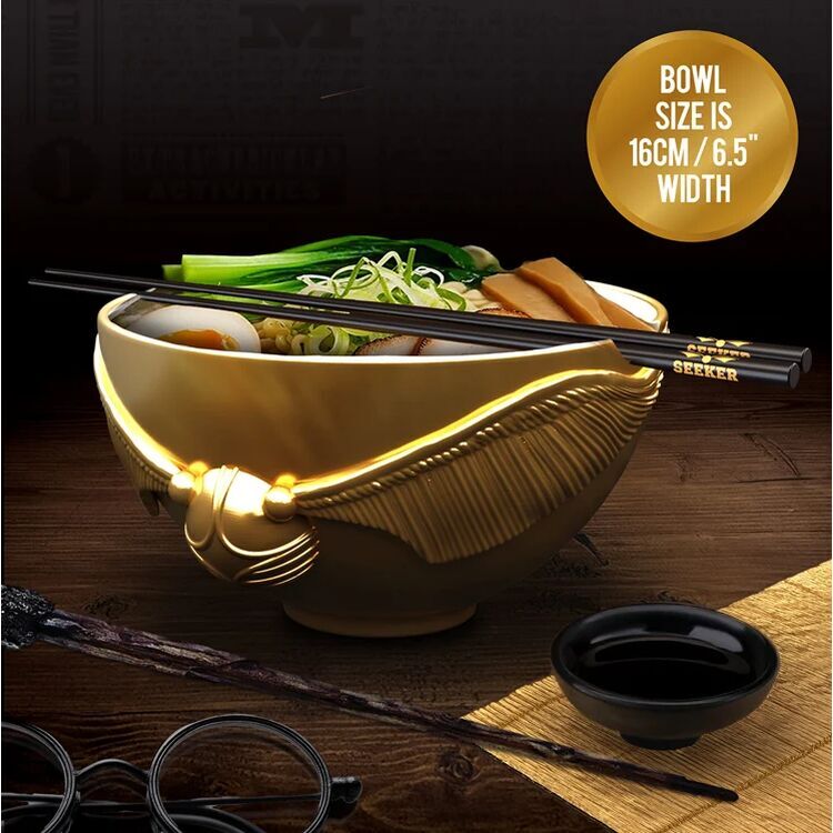 Harry Potter - Golden Snitch Ramen Bowl with Chopsticks - PP15893HP