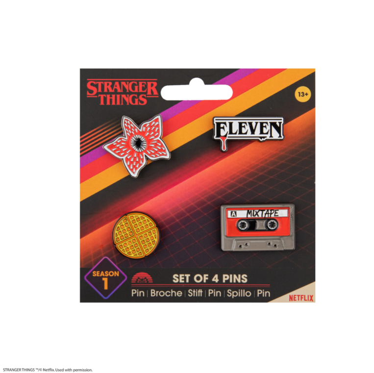 Stranger Things Set of 4 pin badges season 1 - CR3280