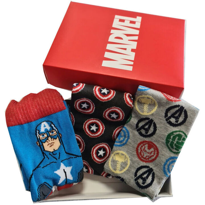 Marvel Avengers Assorted Pack 3 Socks Adult 39-45 - NW1065