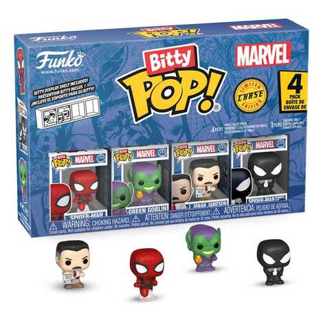 Funko Bitty POP! Spider-Man - Spider-Man First Appearance, Green Goblin, J. Jonah Jameson & Chase Mystery 4-Pack Figures