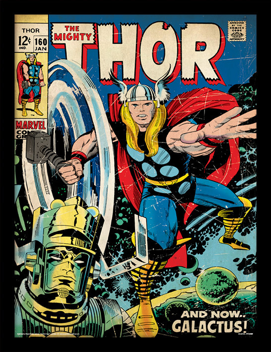 Marvel Comics Thor (Galactus) Wooden Framed 30 x 40cm - FP11025P