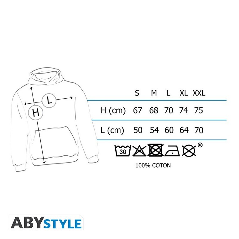 Jujutsu Kaisen Hoodie "Tokyo Jujutsu High" Man Without Zip Black - ABYSWE086