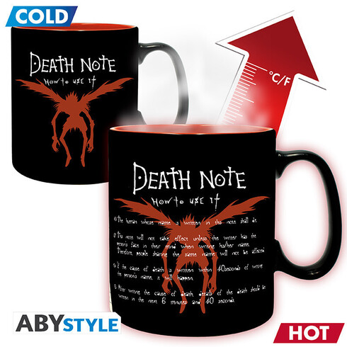 Death Note Mug Heat Change 460ml L & Light - ABYMUGA585