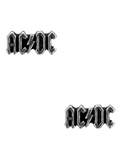 AC/DC Stud Earrings: Logo (Metal) - PE4