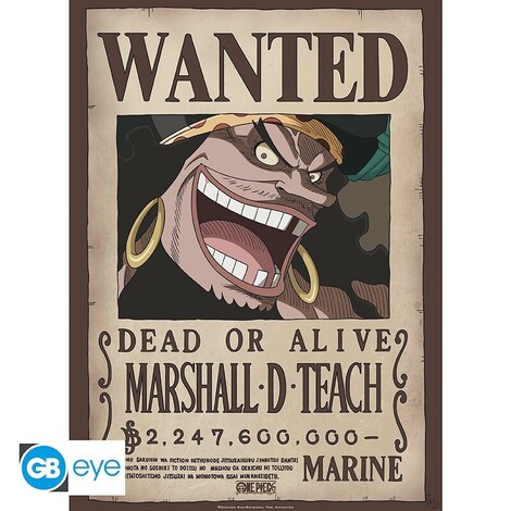 One Piece Poster Chibi 52x38 - Wanted Blackbeard - GBYDCO267
