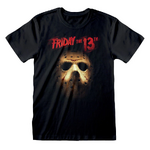Friday The 13th 'Mask' (Black) T-Shirt - FRI00336TSB- L