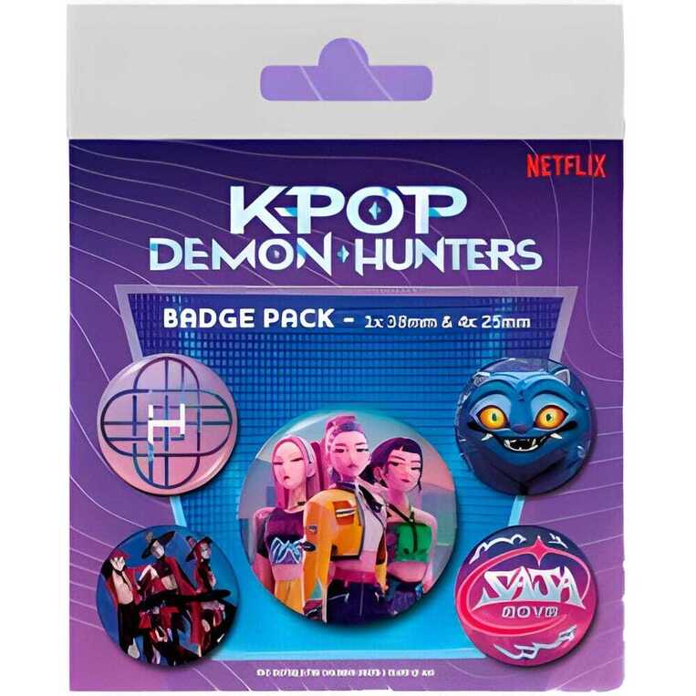 KPop Demon Hunters Pin-Back Buttons 5-Pack - BP2510743