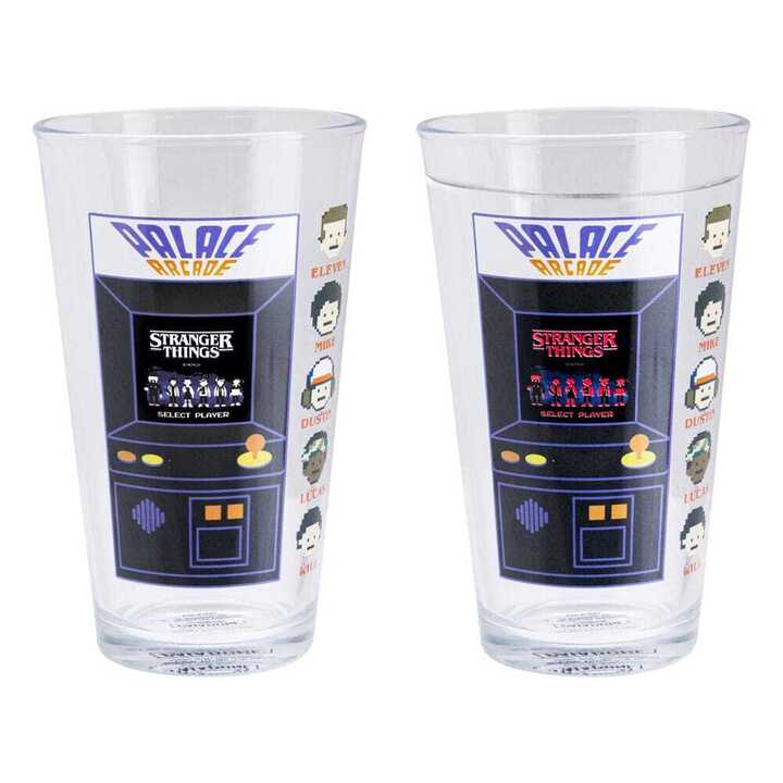 Stranger Things Drinking glass with thermo effect Arcade 400 ml - PP10172ST