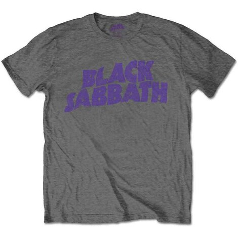 Black Sabbath Kids T-shirt: Wavy Logo (Charcoal Grey) - BSTS04BC