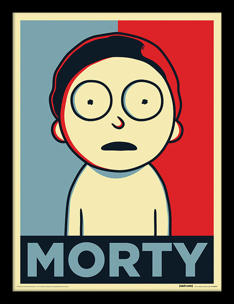Rick and Morty (Morty Campaign) Wooden  Framed 30 x 40cm Print - FP12299P