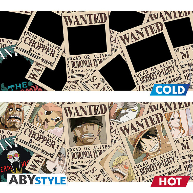 One Piece Mug Heat Change 460 ml Wanted - ABYMUGA444 