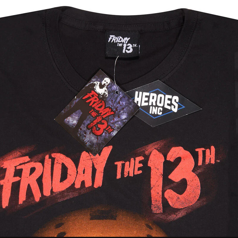 Friday The 13th 'Mask' (Black) T-Shirt - FRI00336TSB- L