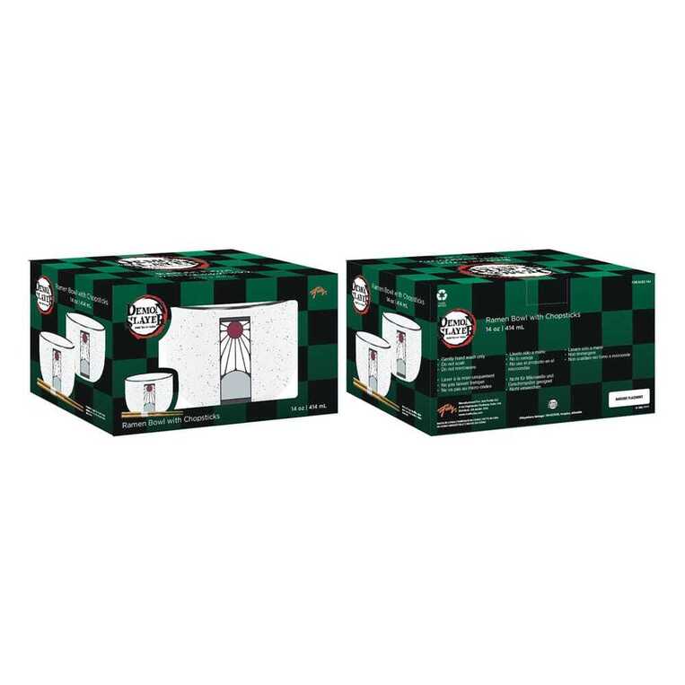 Demon Slayer Ramen Bowl with Chopsticks Logo 414 ml - BWL-36057
