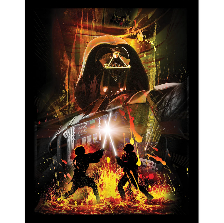 Star Wars (Episode III Epic Battle) Wooden Framed 30x40cm Print - FP14497P