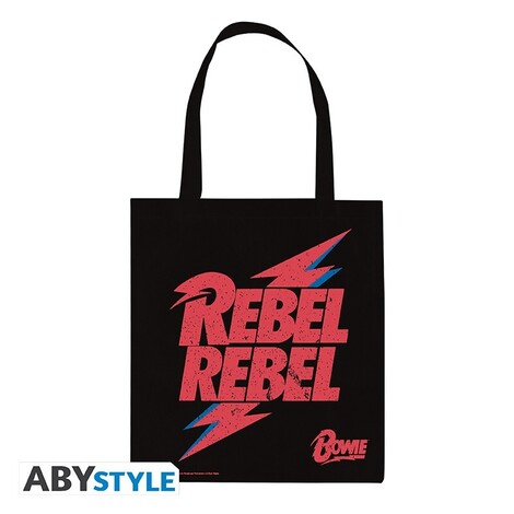 David Bowie - Tote Bag - "Rebel Rebel" (black) - TBA0031