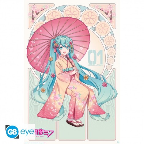 Hatsune Miku Poster Maxi 91.5x61 - Sakura Kimono - GBYDCO587
