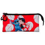Disney Stitch Kiss Triple Pencil Case - KMN06359