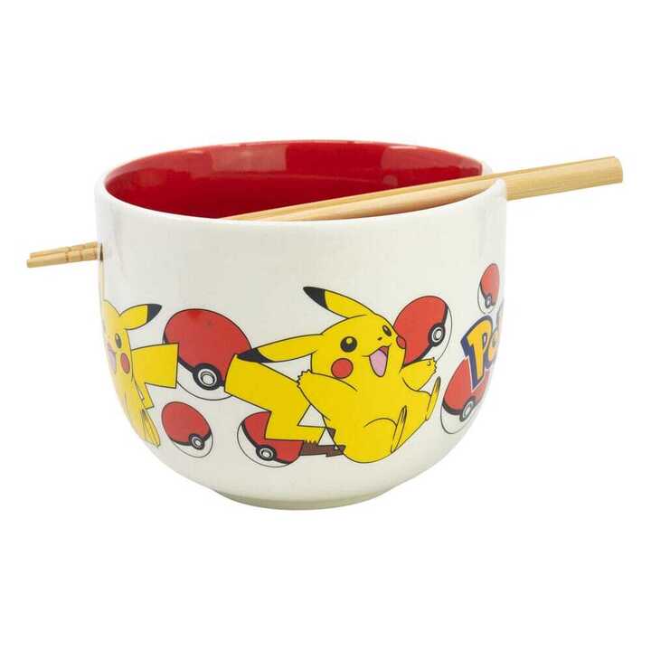Pokémon Ramen Bowl with Chopsticks Face - STR1342
