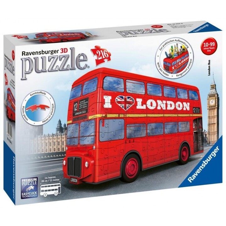 3D Puzzle 216 Τεμ. London Bus - Λεωφορείο Λονδίνου - 12534
