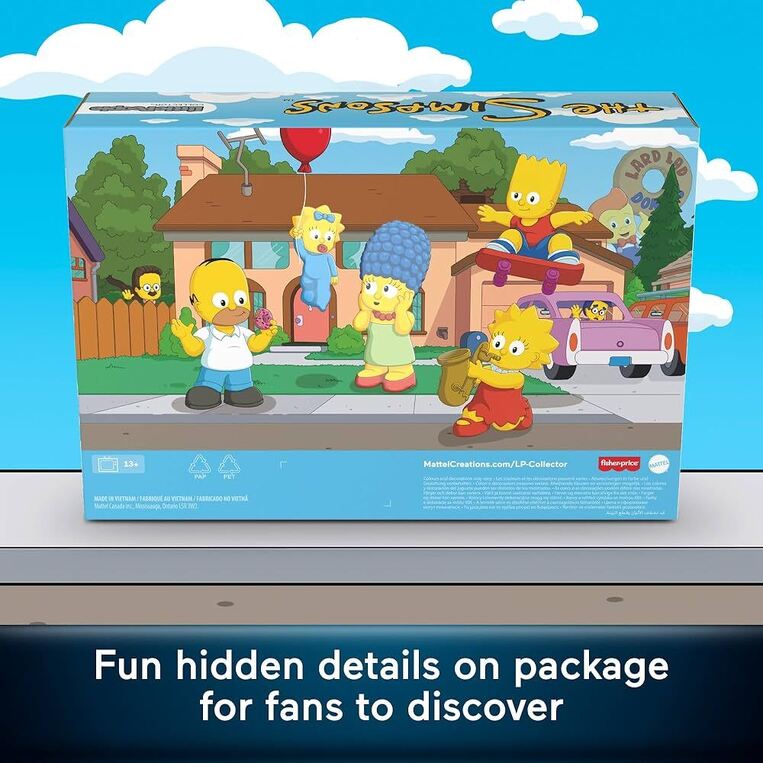 Little People Collector The Simpsons TV Series Special Edition Set for Fans, 4 Figures - HXM72