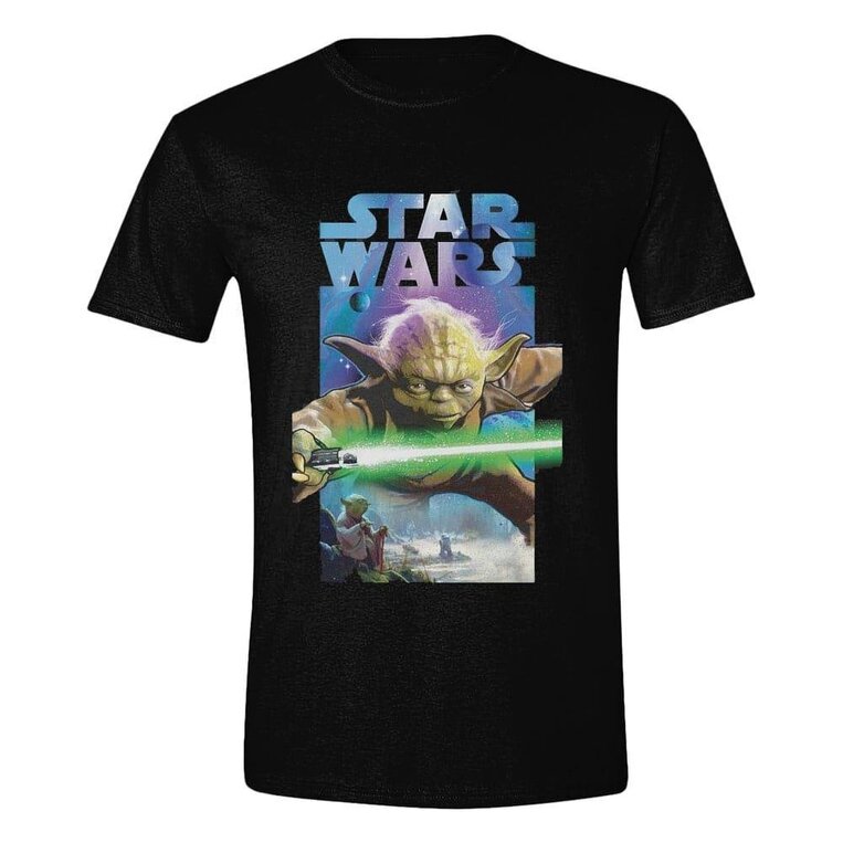 Star Wars Yoda Poster Black T-Shirt - TS2140STW- M