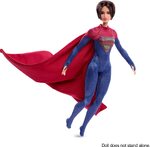 Barbie Doll Supergirl from The Flash Movie Wearing Red and Blue Suit with Cape - HKG13
