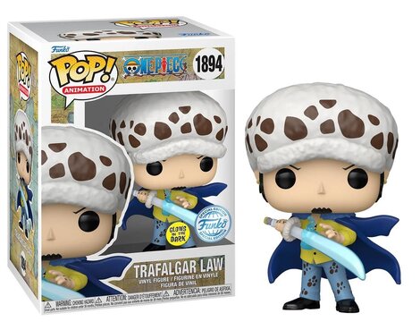 Funko POP! One Piece - Trafalgar Law (with Blue Anesthesia) (GITD) #1894 (Exclusive Figure)