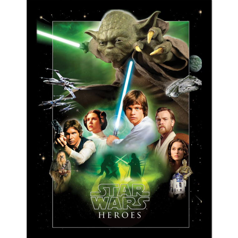 Star Wars Heroes Wooden Framed 30x40cm Print - FP14485P