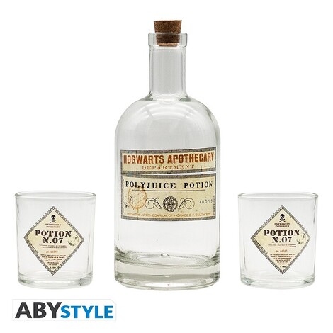 Harry Potter Bottle And Glasses Potion Set - ABYTAB060
