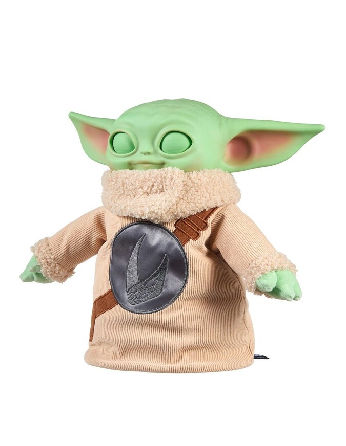 Star Wars The Mandalorian & Grogu The Interactive Companion 25cm Grogu Plush Toy with Open-Up Eyes - JKN44