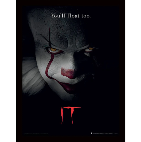 IT (Pennywise Face) Wooden Framed Print (30x40) - FP12269P