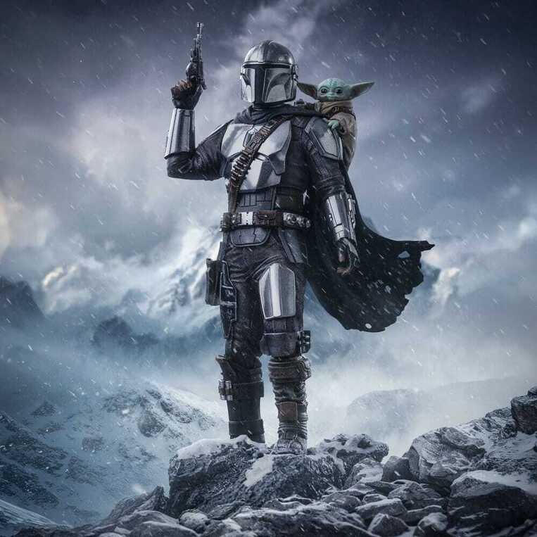The Mandalorian & Grogu Art Scale Statue 1/10 The Mandalorian and Grogu 25 cm - IS33665