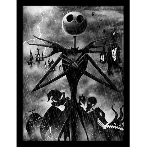 Nightmare Before Christmas (Jack Storm) Wooden Framed Print (30x40) - FP11921P